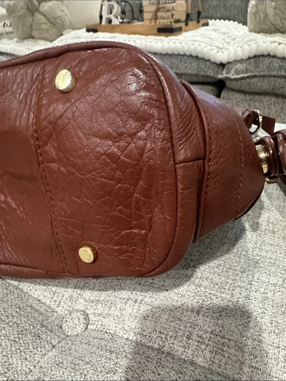 Lily Jade Megan Brown Leather Baby Diaper Bag